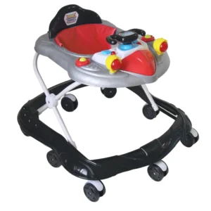 New Baby Walker Multifunctional Black Simple Baby Walker with Music Low Price with Brake Height Adjustable