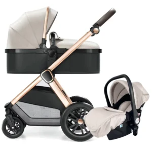 New Born Baby Stroller 3 in 1 with Car Seat Pram Baby Carriage Travel One Hand Foldable Trolley Luxury Stroller for Baby