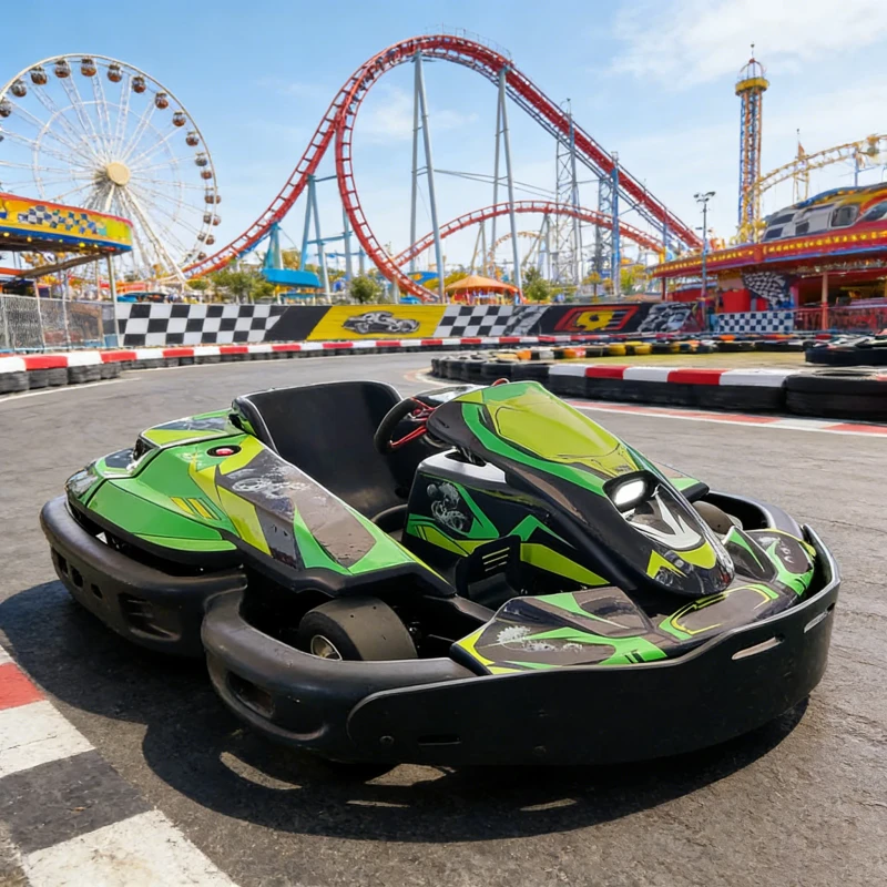 New Design Amusement Park Commercial 72V40Ah Electric Go Kart Adult Go Karts for Indoor Outdoor