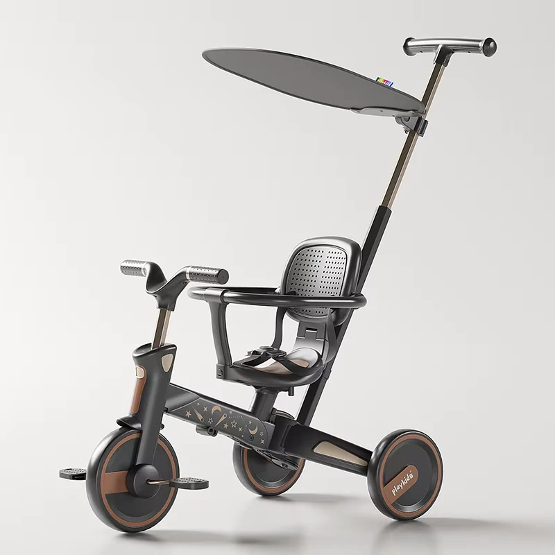New Design Baby Tricycle India Kids Balance Folding Tricycle Child 3 Wheel With Umbrella
