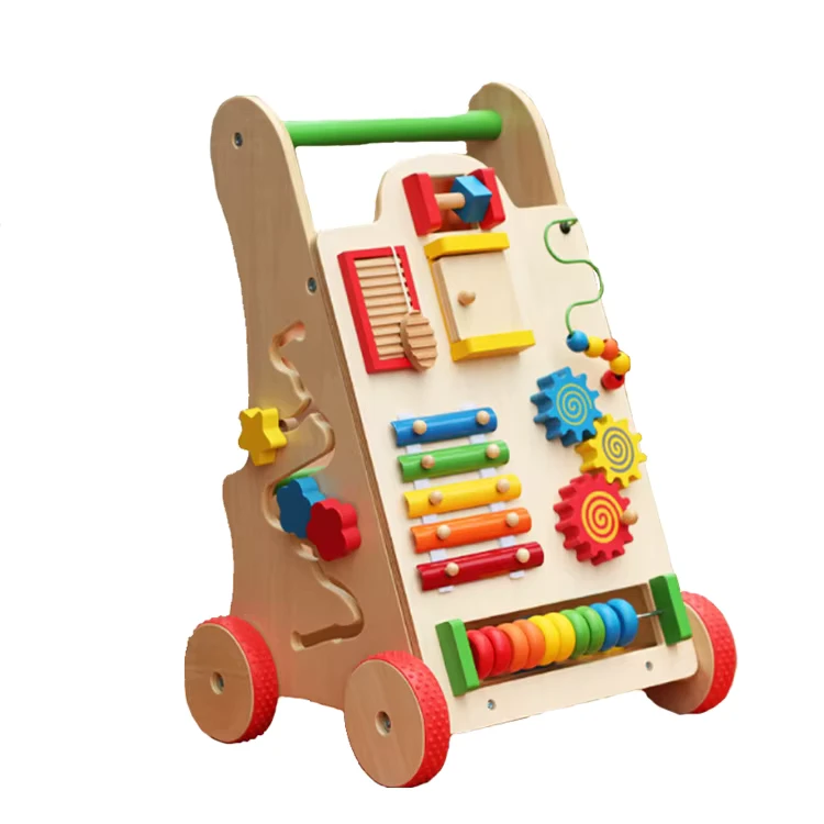 New Design Children's Educational Toys Multifunctional Wooden Baby Walker for Kids