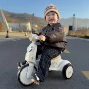New Design Children’s Tricycle Bicycle for Kids Aged 1-6 Children with Music and Light Strollers for Walking