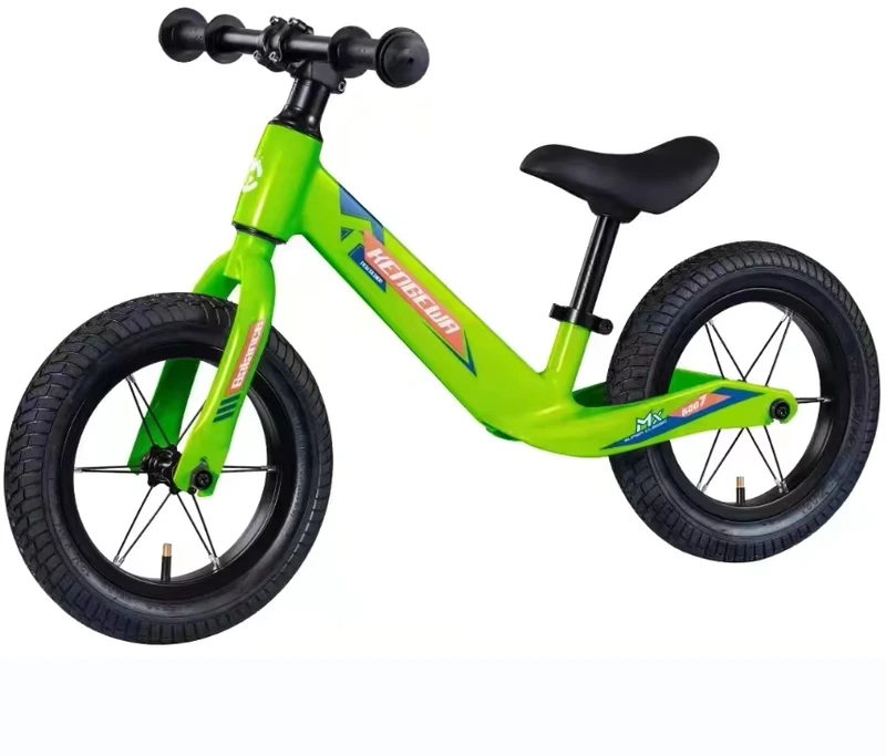 New Design Flourish 12" Magnesium Alloy Balance Bike Kids Learning Ride Toy 70kg Load Capacity Air Tire No Brake