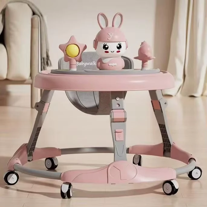 New Design High Quality Swivel Wheel Baby Walker Round Adjustable 3 in 1 Multifunctional Musical Baby Walker