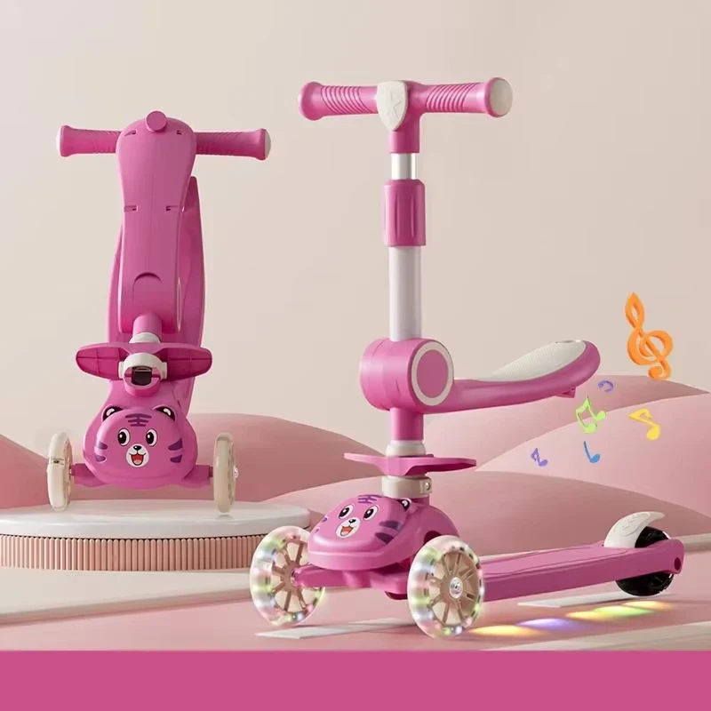New Design Kids Scooter 3 Wheel Children Scooter Kids Self Balancing Scooter for Kids with Seat and Light and Music