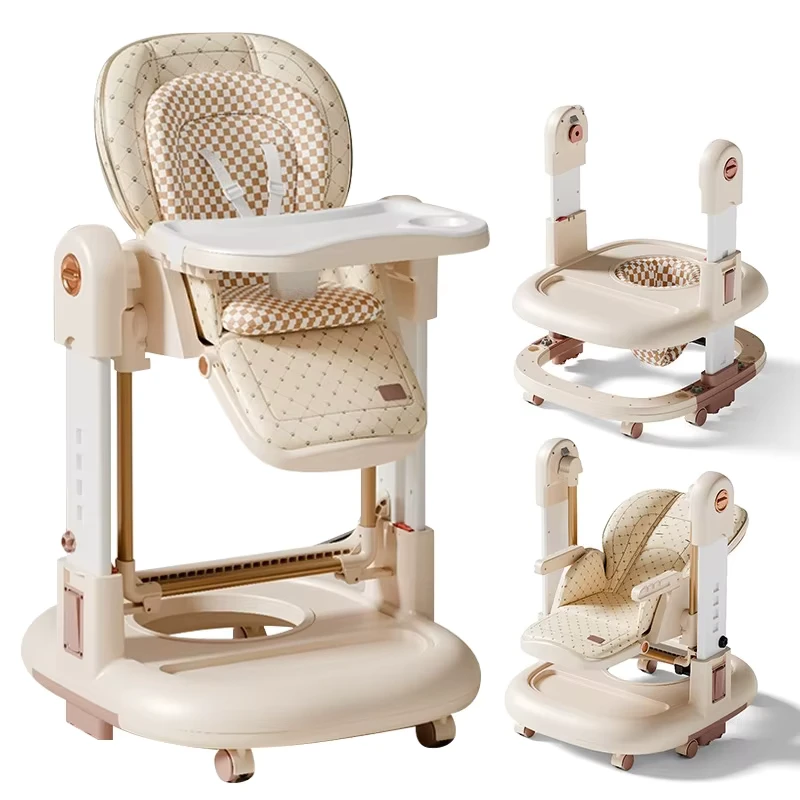 New Design Multi-function Baby Dining High Chair Walker Foldable Baby Feeding Eating Chair Baby Swing Rocking Chair 3 in 1