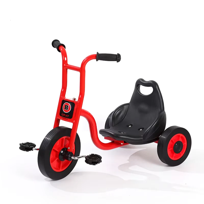New Design Red Racing Tricycle for Children Toddler Bicycle Training Wheels Steel Fork Ordinary Pedal Single Speed Line