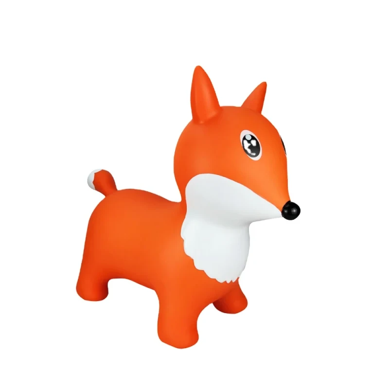 New Design Rubber Inflatable Animal Bouncing Fox Inflatable Ride on Jumping Animal Fox Hopper Toys