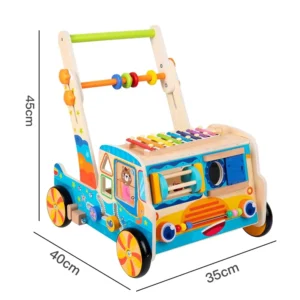 New Design Wooden Baby Stroller With Play for Kids Baby Walker Fire Truck Push Walker