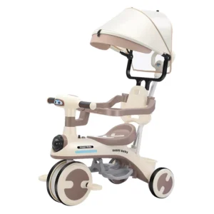 New Durable Kids’ Tricycles Bicycles Baby Strollers Push Handle Sunshade Toddler Ride Toys Child Carriers Indoor