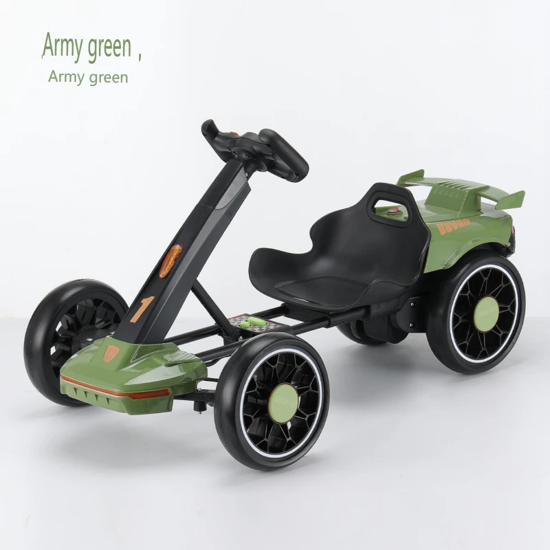 New Electric Outdoor Racing Go Karting 390 Four Wheel Kids Toy Foldable with Remote Music 3-10 Years
