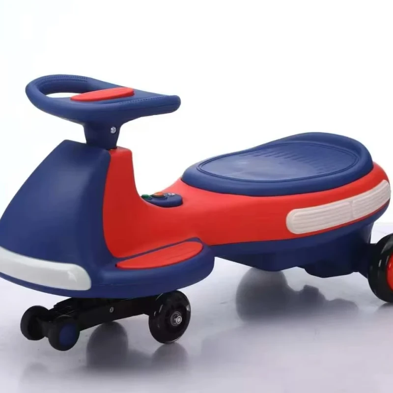 New Electric Swing Car for Kids with Remote Control Bluetooth Music 2-in-1 Rechargeable Twist Car Anti-Rollover Ride-On