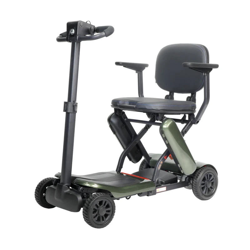 New Foldable Lightweight 180W Motor 4 Wheel Electric Scooter Mobility Scooter with Basket for Elderly and Adults