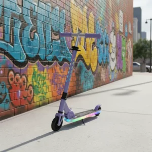 New Foldable Two Wheel Electric Scooter for Kids Aged 3 to 10 with LED Wheels Outdoor Toy