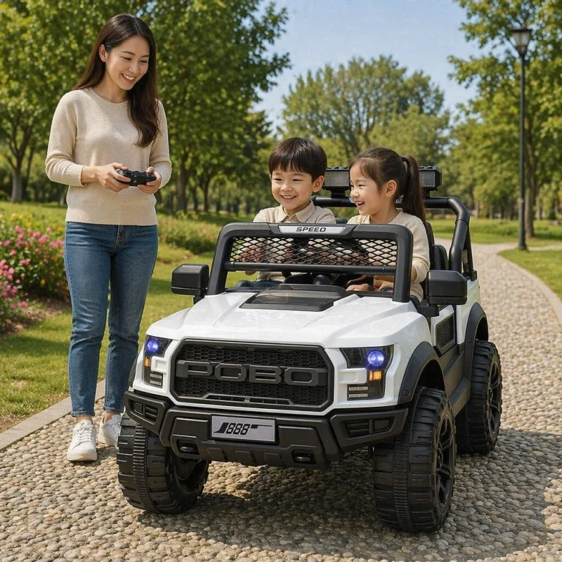 New Kids Electric Ride on Car 12v7 ATV 4x4 with 2seater Large Space Children Electric Car Ride on Toys Child Baby ATV Car