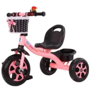 New Kids’ Thick Frame Plastic Woven Style Basket Simple 3 Wheel Tricycle Bicycle Music Feature for 2 6 Year Old Kids