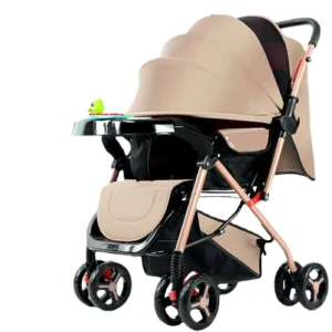 New Lightweight Infant Stroller with Compact Fold Multi Position Recline Canopy with Pop Out Sun Visor