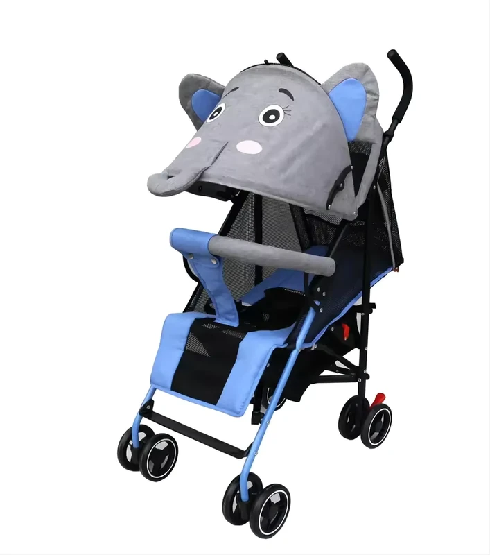 New Mini Baby Stroller Lightweight and Portable Linen and Alloy Material Foldable for 3 Year Olds Two Seats