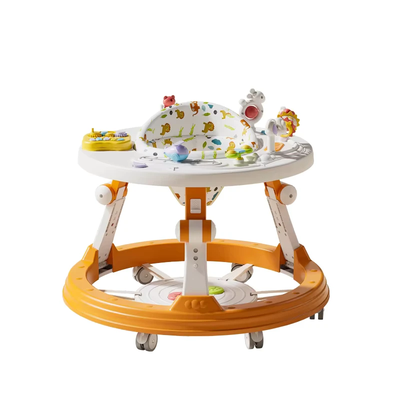 New Model Baby Walker Festival Music Multi functional Anti rollover Foldable Walker