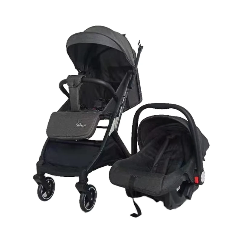 New Model CN CUBE Baby Stroller Linen Material Foldable Design Eco-friendly Features Aluminum Alloy Frame Babies