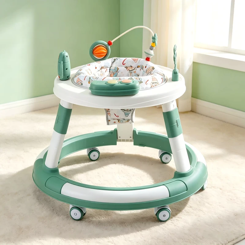 New Multifunctional Activity Strollers Learning 360 degree Seat Rotation Push Baby Walker With Light and Music