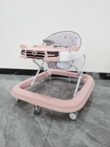 New Musical Baby Walker Andador Para Bebes Foldable Plastic Learning Training Activity Baby Walker with Music Wheels and Seat