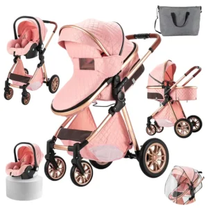 New Safe and Modern Design Baby Stroller With Baby Carriage 3 in 1 Easy to Fold Lightweight Baby Stroller
