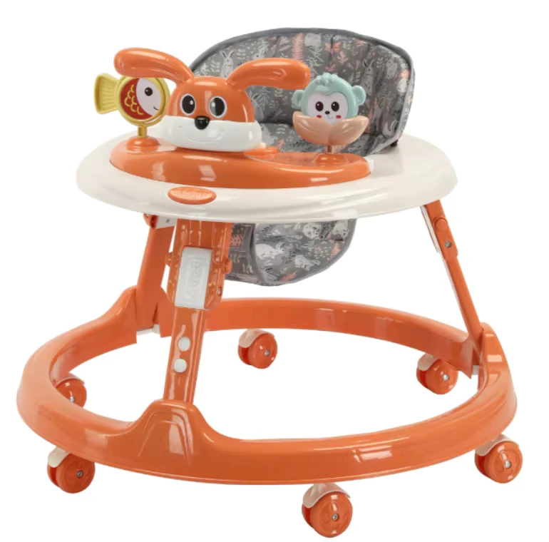 New Style Adjustable Height Educational Baby Walker Multi function Folding Music & Light Walker Toddler
