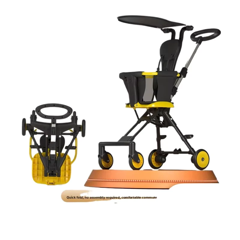 New model of baby stroller lightweight two-way folding four-wheel baby stroller