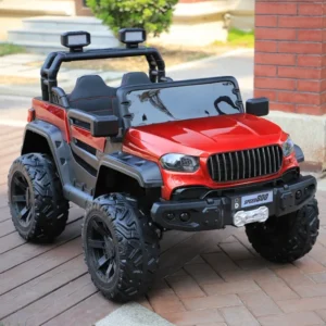 New12V 4WD Two Seat Terelectric Car for Kids 3 to 8 Years Plastic Music Lights Indoor Outdoor Off Road Ride On Toy Boys Girls