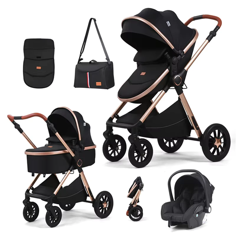 Newborn 3in1 Stroller Baby Pram China Kids Trolley Coches Para Bebes Luxury 3 in 1 Baby Strollers for Travel