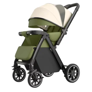 Newborn Baby Stroller Can Be Reclined and Seated with Four-wheel Shock Absorption and Two-way Implementation of 0-3-year-old
