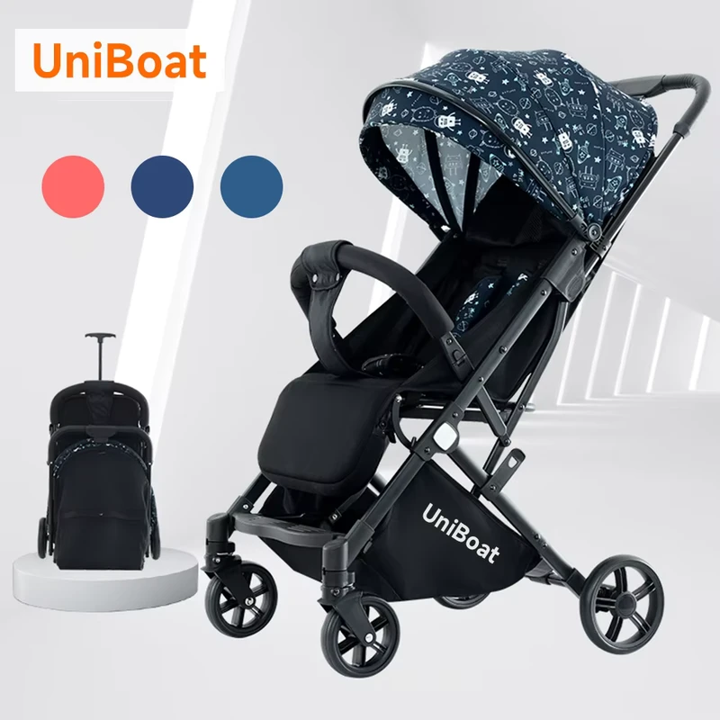Newborn Baby Stroller High View Luxury Baby Stroller Can Sit or Lie Down Two way Shock Portable Stroller
