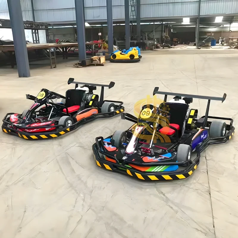 Newest Professional Rental Go Kart Gasoline 4 Stroke Chain Drive Outdoor Kart with Adjustable Brake Pedal