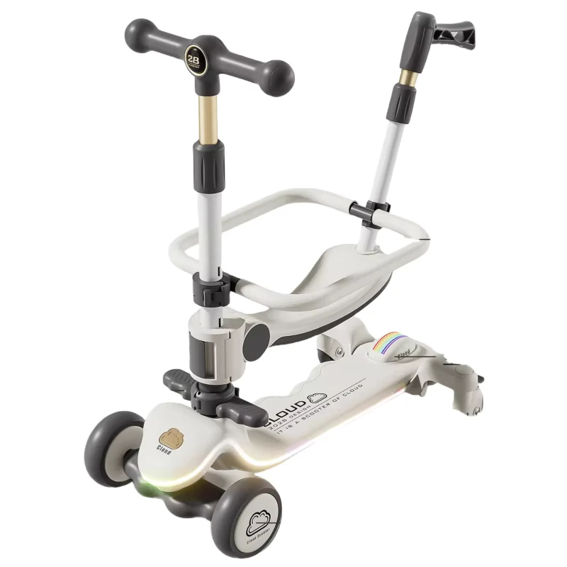 Newly Designed 5 in 1 Kids' Outdoor Scooter Modern Plastic Foldable Toy with Three Wheels