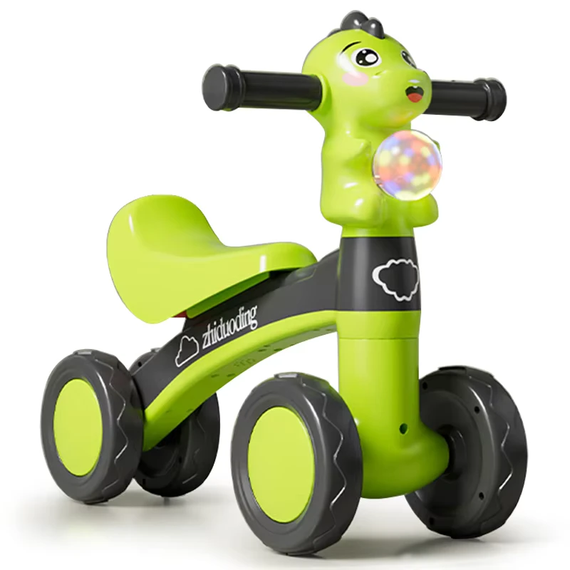 No Pedal Kids Balance Bike with 4 Plastic Wheels Small Size Electric Ride on Toy for Boys and Girls