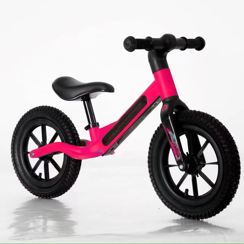 Nylon 12 Inch With Lights and Music Children's Balance Bike Kids Inflatable Rubber Tyre