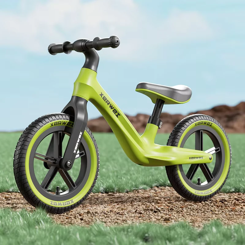 Nylon Frame Balance Bike for Kids 12 Inch Pneumatic Tire Suitable for 2 6 Years Old Children Balance Bike
