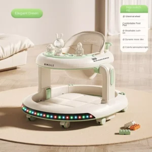 O shaped Plastic Baby Walker with Music Silent Wheels Can Sit Push For 6 Months 3 Years 10KG Load Bearing