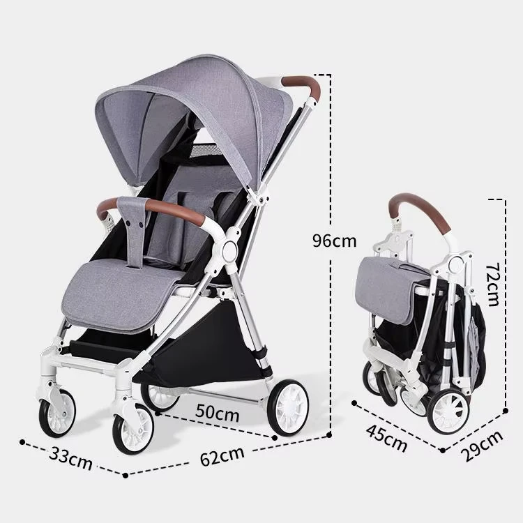 OEM Baby Stroller Sit Lie Function Triple Fold Pull Rod Ultra Light Portable Pocket Stroller