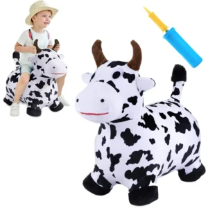 OEM Cow Bouncy Horse Toy Inflatable Bouncing Horse Outdoor Ride on Bouncy Farm Animals Birthday Gift