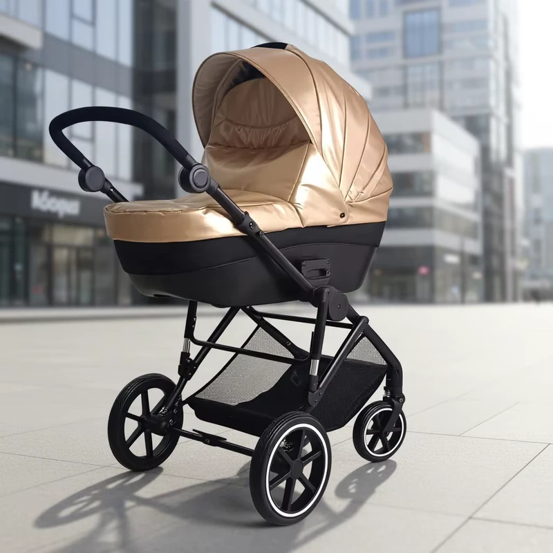 OEM Customized Baby Stroller Carrycot Cradle Travel System Aluminum Alloy Frame Linen Cover 20 22kg Load Capacity 0 3 Years