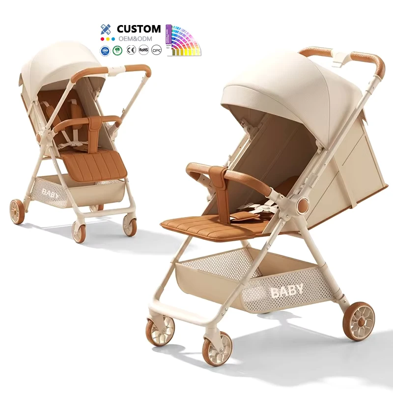 OEM Dropshipping Cochecito 360 Swivel Compact Umbrella Stroller Recline 165 Degree Travel Passeggino UV Canopy Manufacturer