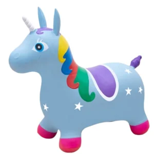 OEM Educational Toys Indoor Inflatable Jumping Horse Music Unicorn Eco-friendly PVC Plastic Safe Children Outdoor Ride