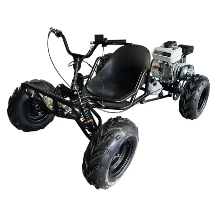 OEM ODM 212cc Gas-powered 4-Stroke 8-Inch Wheel Go Kart Single Seater Durable Steel Frame Hydraulic Disc Brake Kart