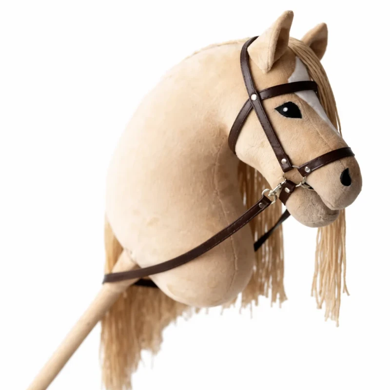 OEM ODM Grey Hobby Wooden Horse Head Stick Ride on Toy Customizable Size Unisex Children's Toy