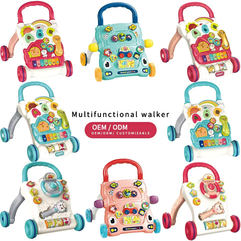 OEM ODM Support Baby & Toddler Sit to Walk Toys Musical Multi functional Learning Walking Early Educational Baby Walker