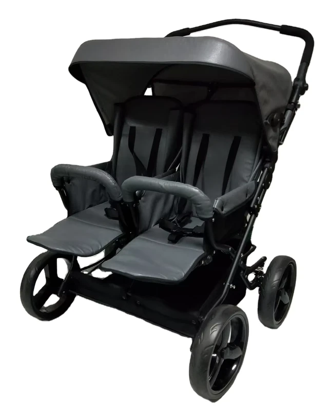OEM Outdoor Adjustable Foldable Twin Baby Stroller One Hand Pushchair with Side by Side Feature for Prams