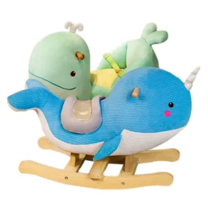 Ocean Series Rocking Horse Whale Style As a Birthday Gift for Children