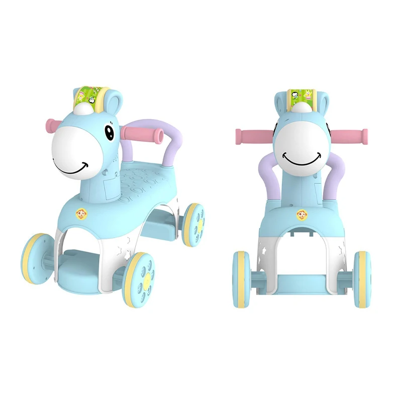 Oem Custom Four Wheels Baby Kids Children Electric Ride on Toys Pony Cars for 1 3 Years with Sound and Light